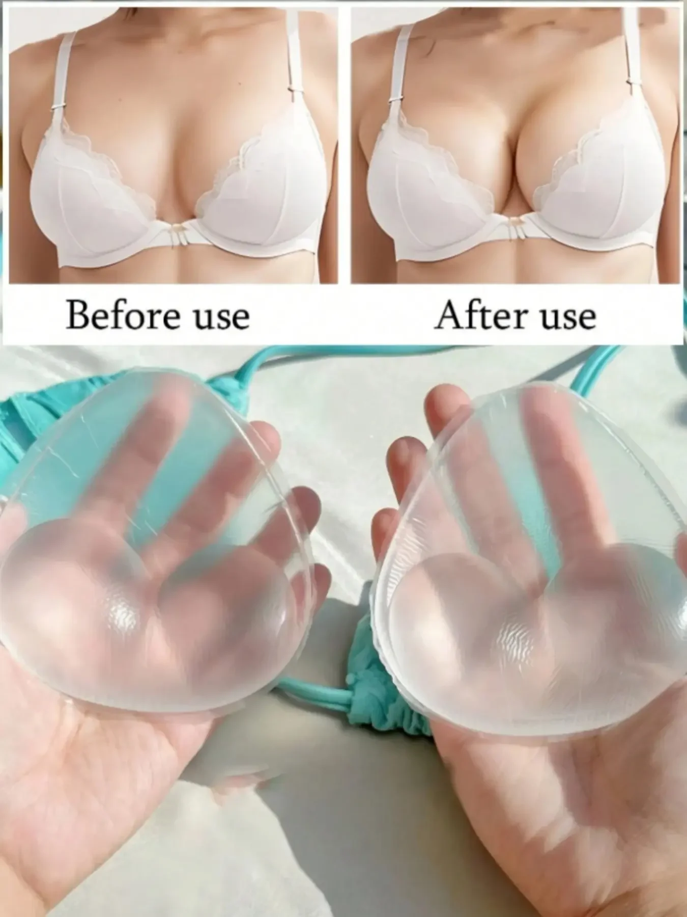 Push Up Bra Silicone - زوج واحد من حشوات الصدر السيليكونية