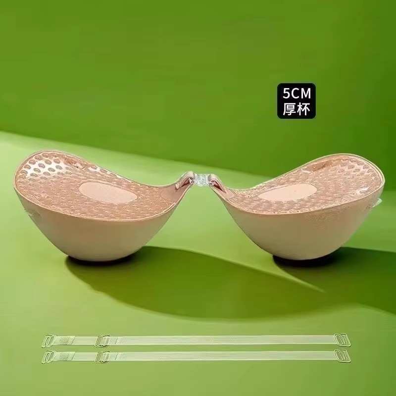 Push Up Bra Silicone - 5 سنتيمتر سميكة تنفس لاصق الصدرية