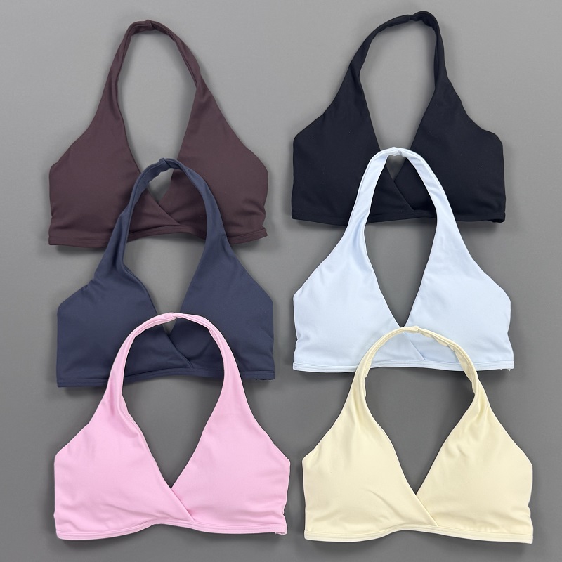 بلوزة رياضية نسائية برقبة هالت - مراجعة Sports Bra Racerback وسعره